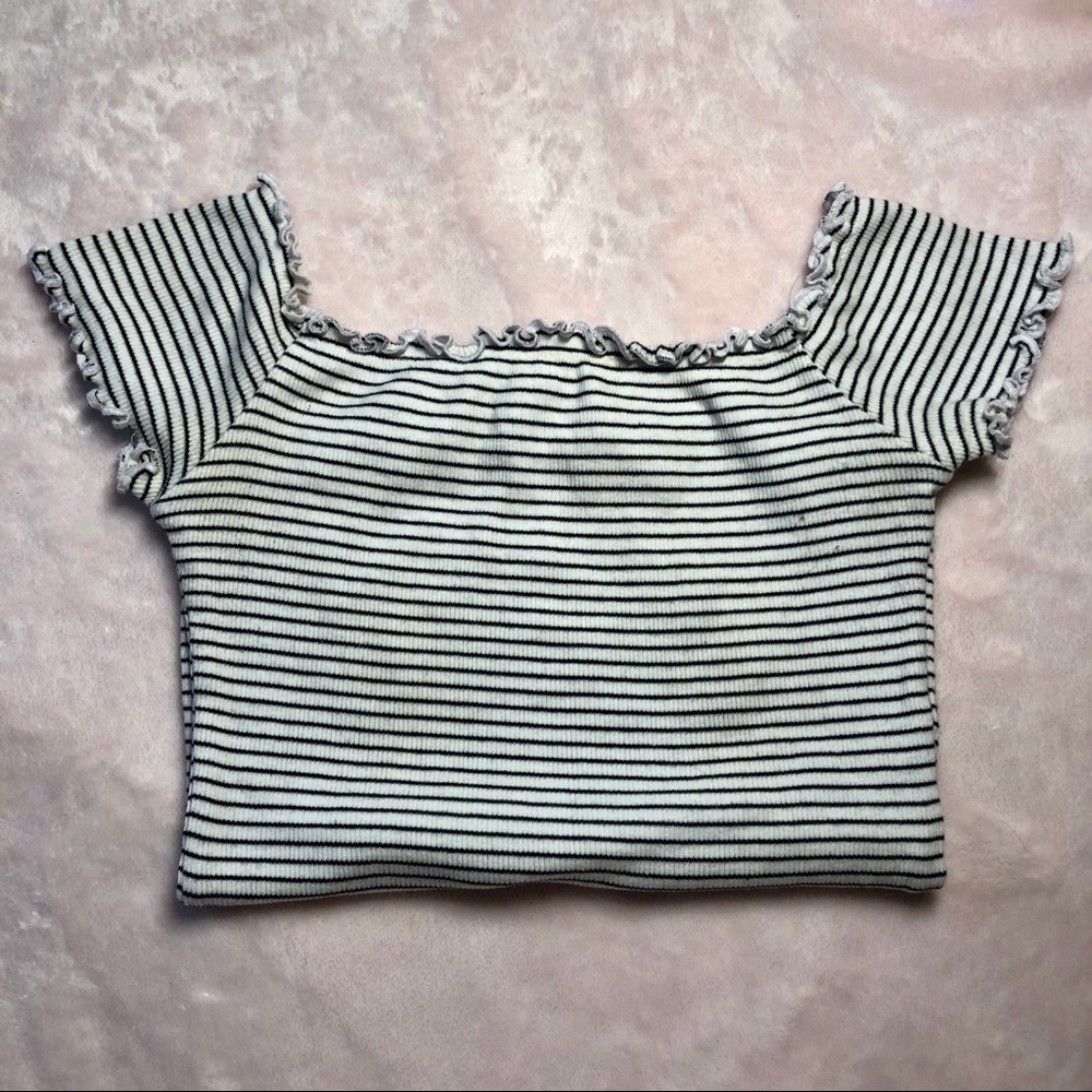 Striped Off Shoulder Top
